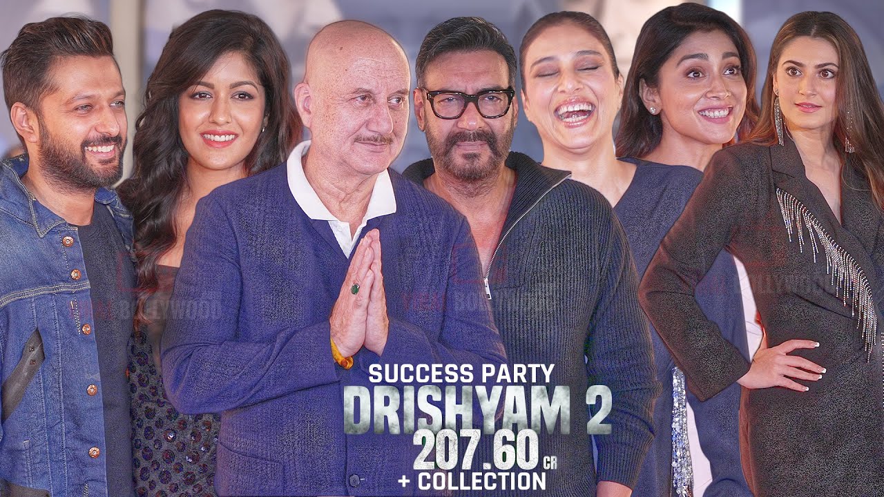 अनुपम खेर ने अजय देवगन और तब्बू के साथ Drishyam 2 की सफलता का जश्न मनाया