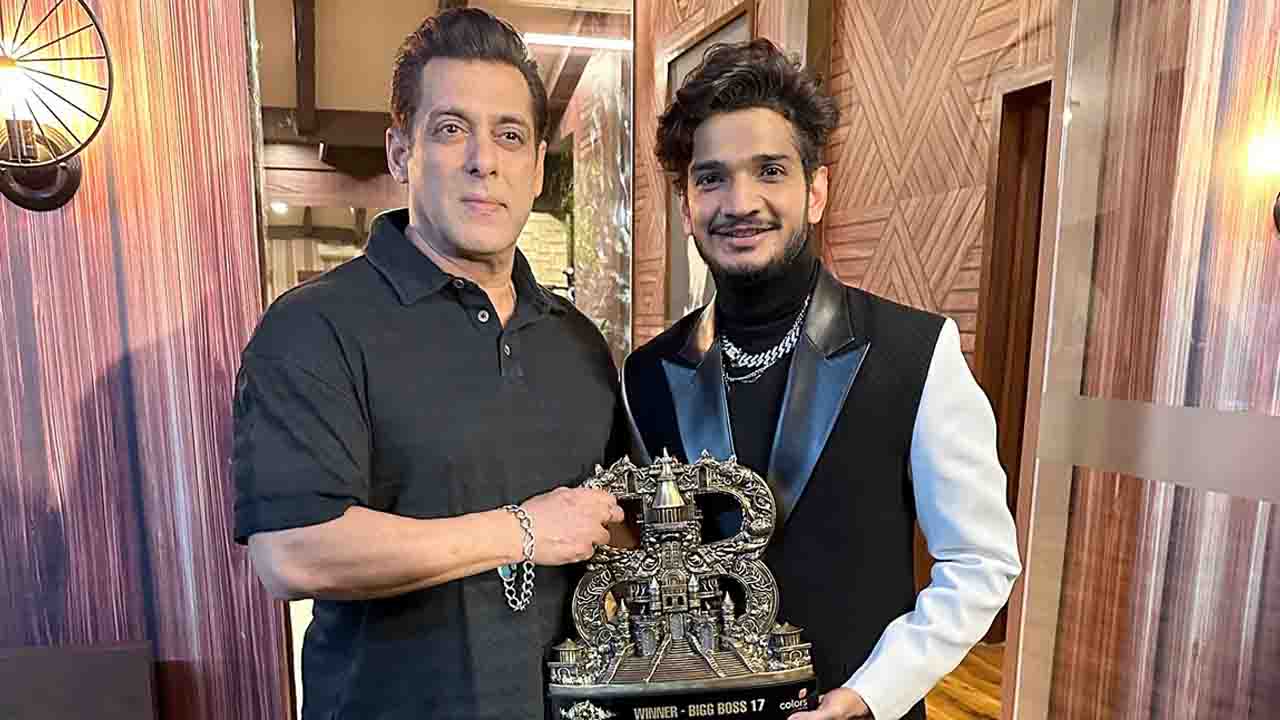 Bigg Boss 17 Winner: Munawar Faruqui lifts the Iconic BB17 Trophy