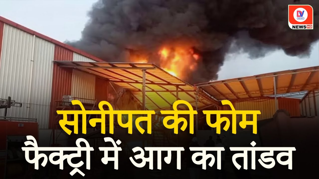 Fire in Sonipat: गद्दे बनाने वाली फैक्ट्री के गोदाम में लगी भयंकर आग